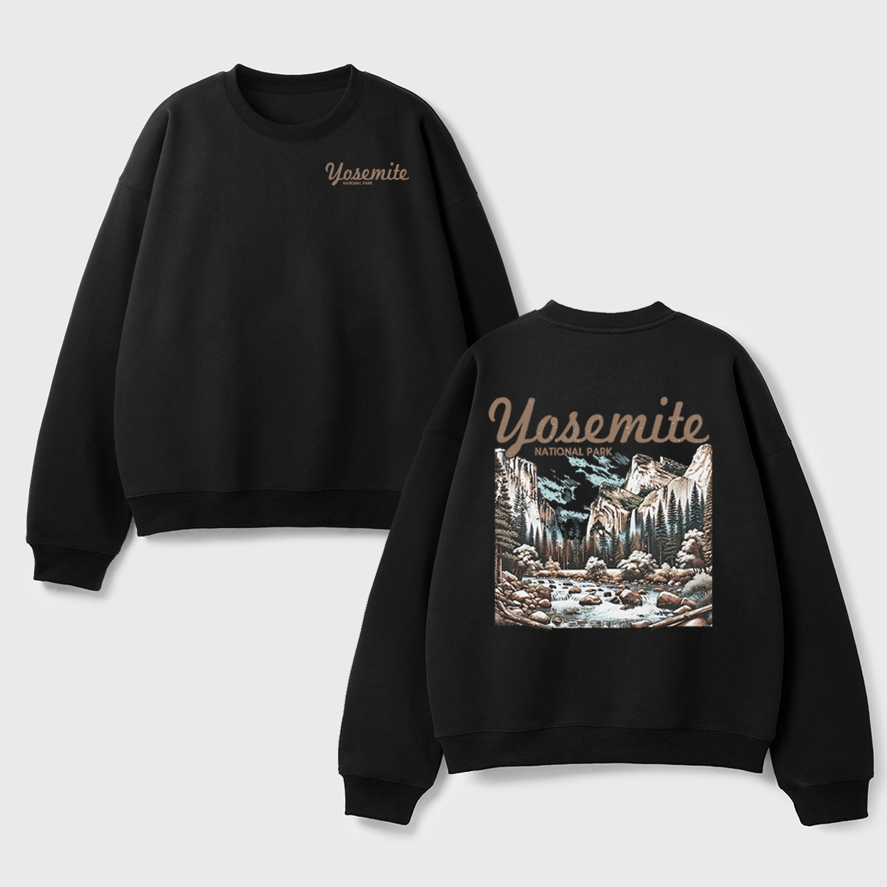 Vintage Yosemite National Park Fleece Sweatshirt