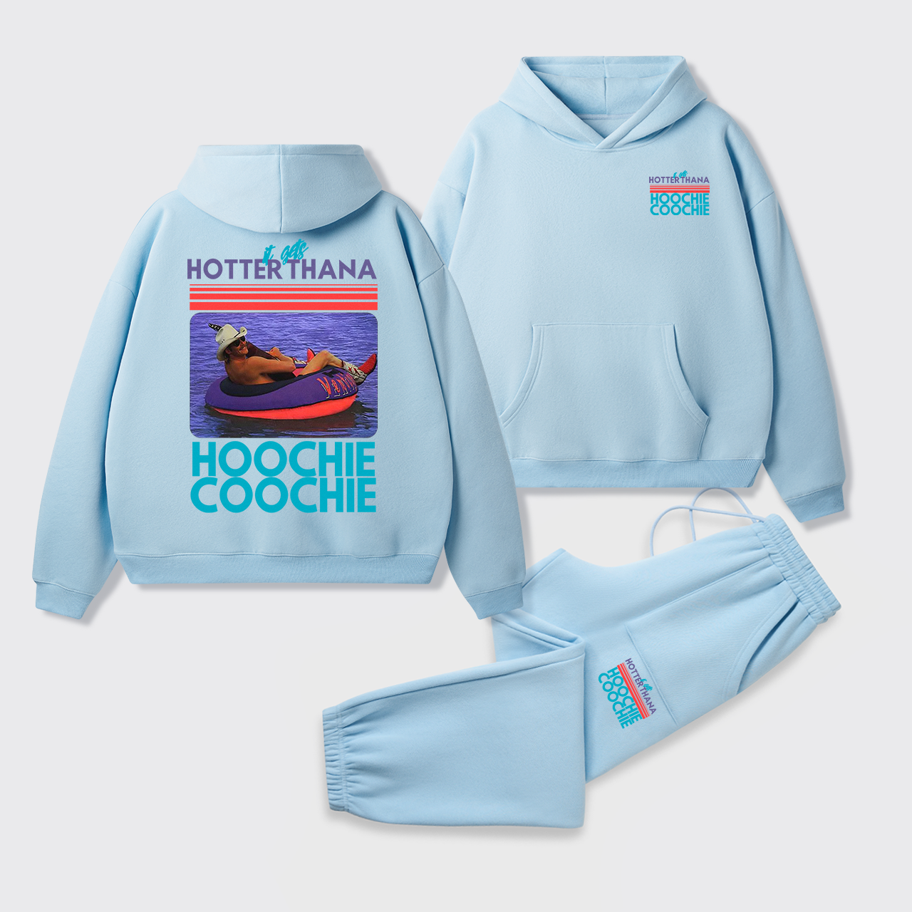 90s Country Music Fleece Hoodie Set