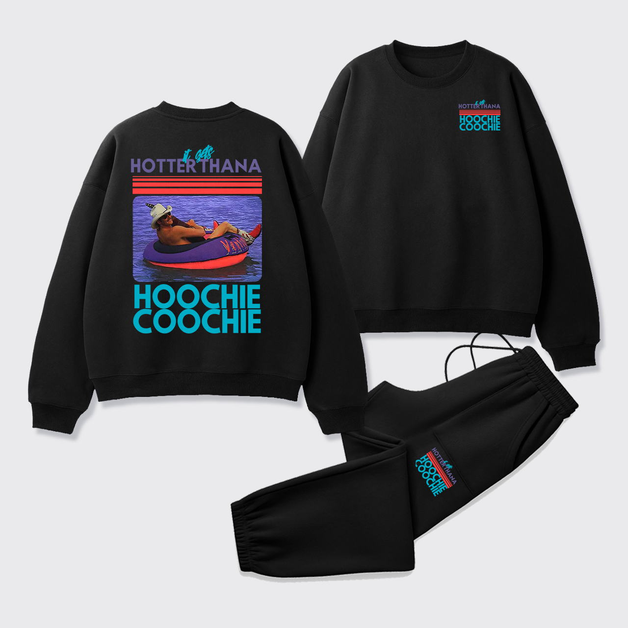 90s Country Music Fleece Sweatshirt Set