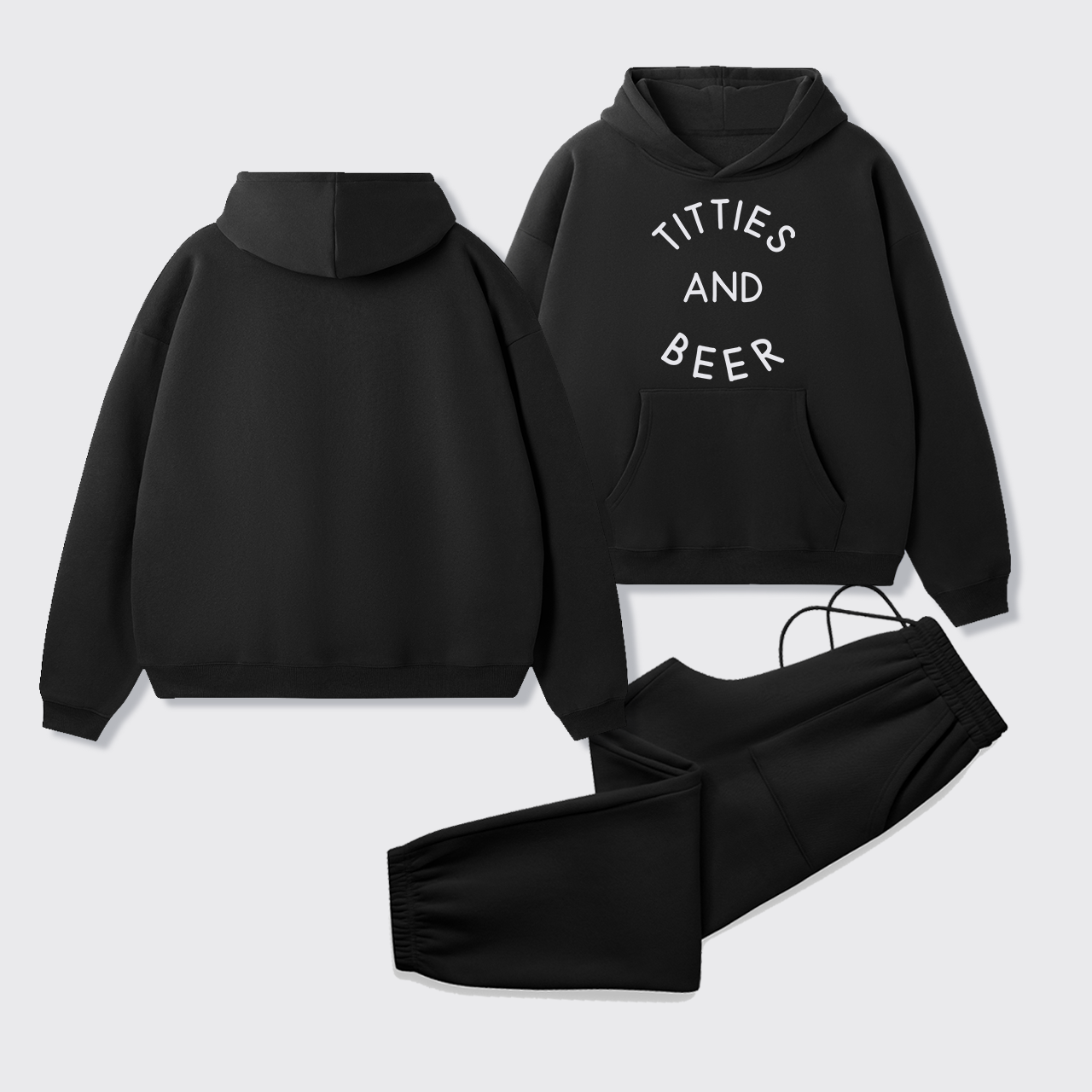 Country Music Titties And Beer Fleece Hoodie Set