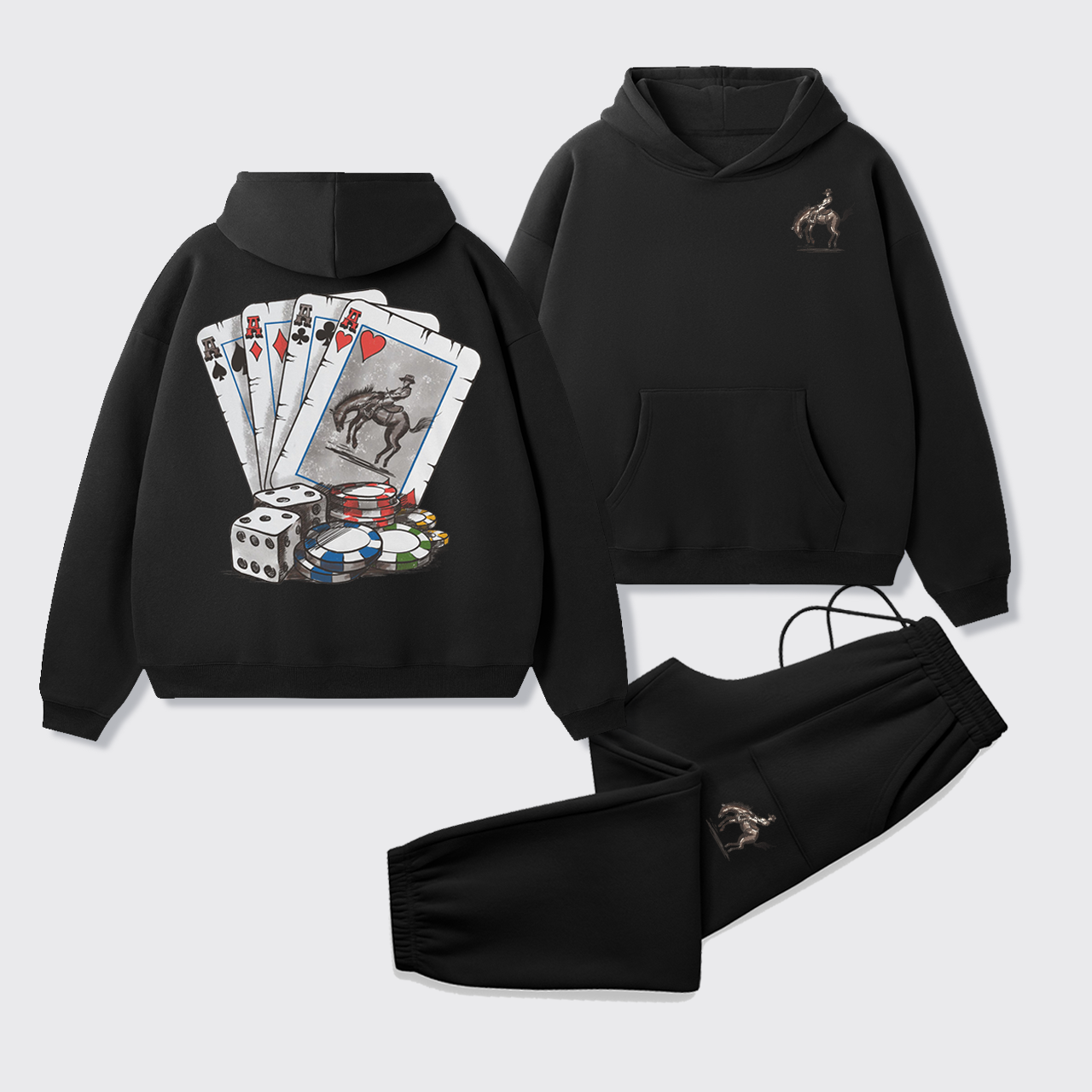 Cowboybay Knight On Horseback Fleece Hoodie Set