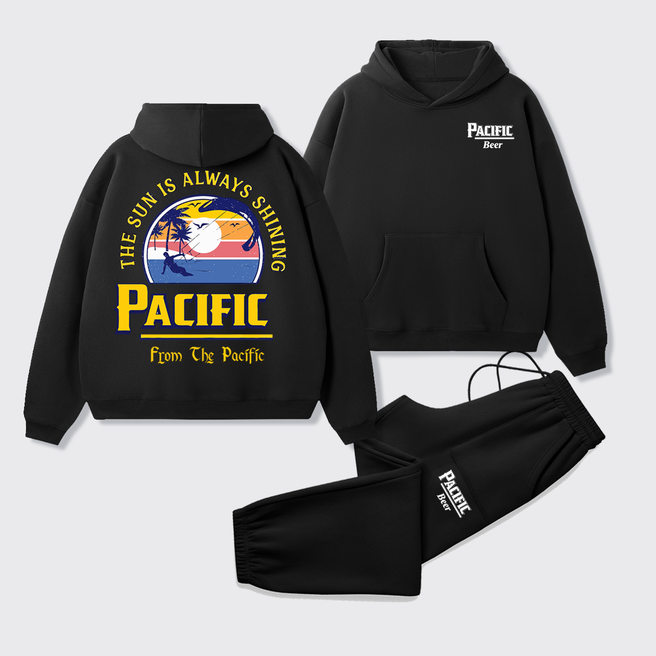 The Sun Always Shining Beer Fleece Hoodie Set