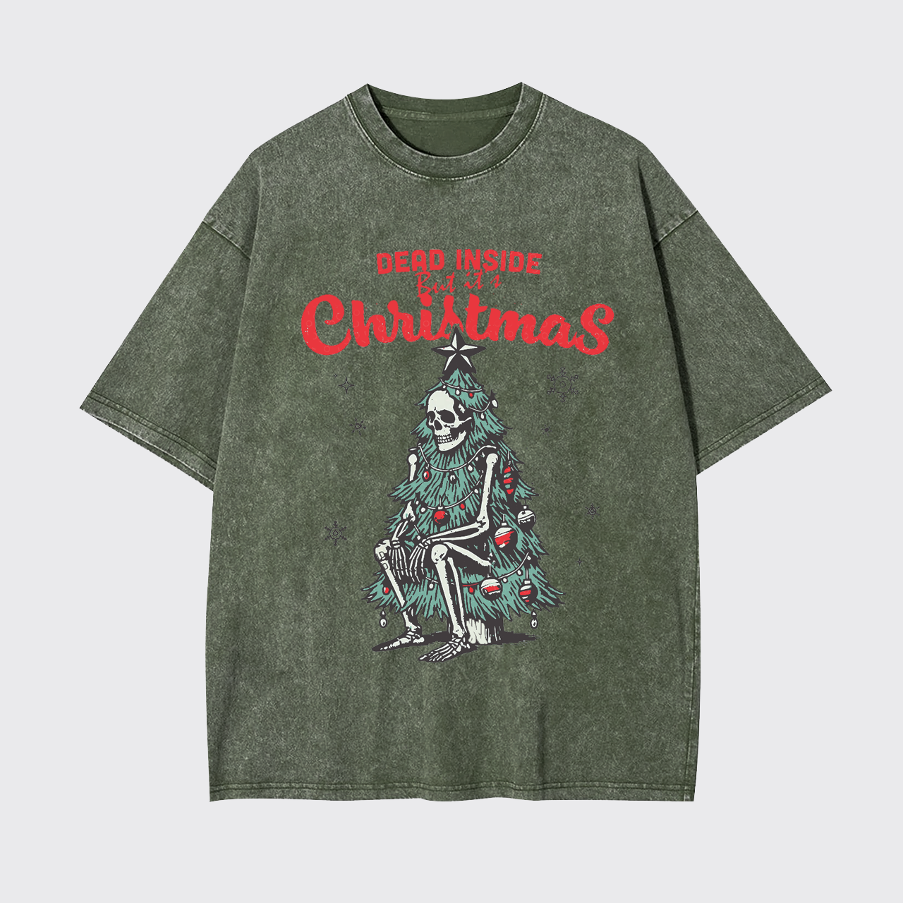 Dead Inside But it's Christmas Garment-dye Tees