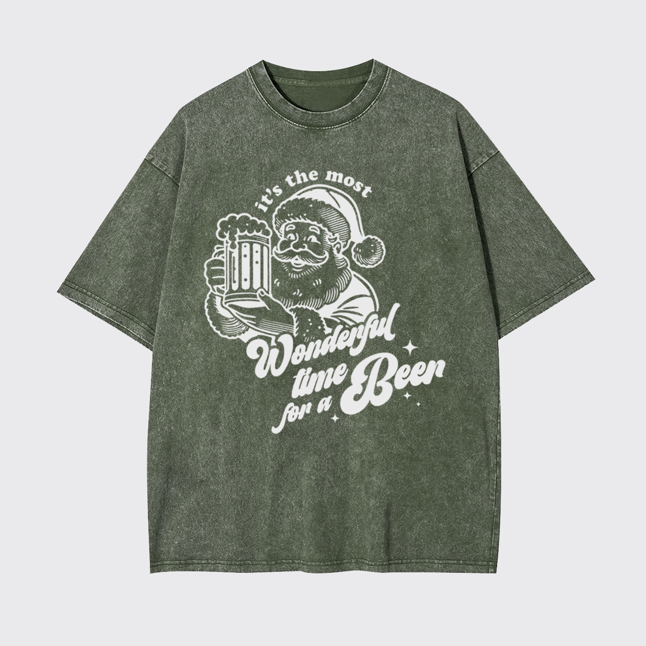 Retro Santa Claus Garment-dye Tees