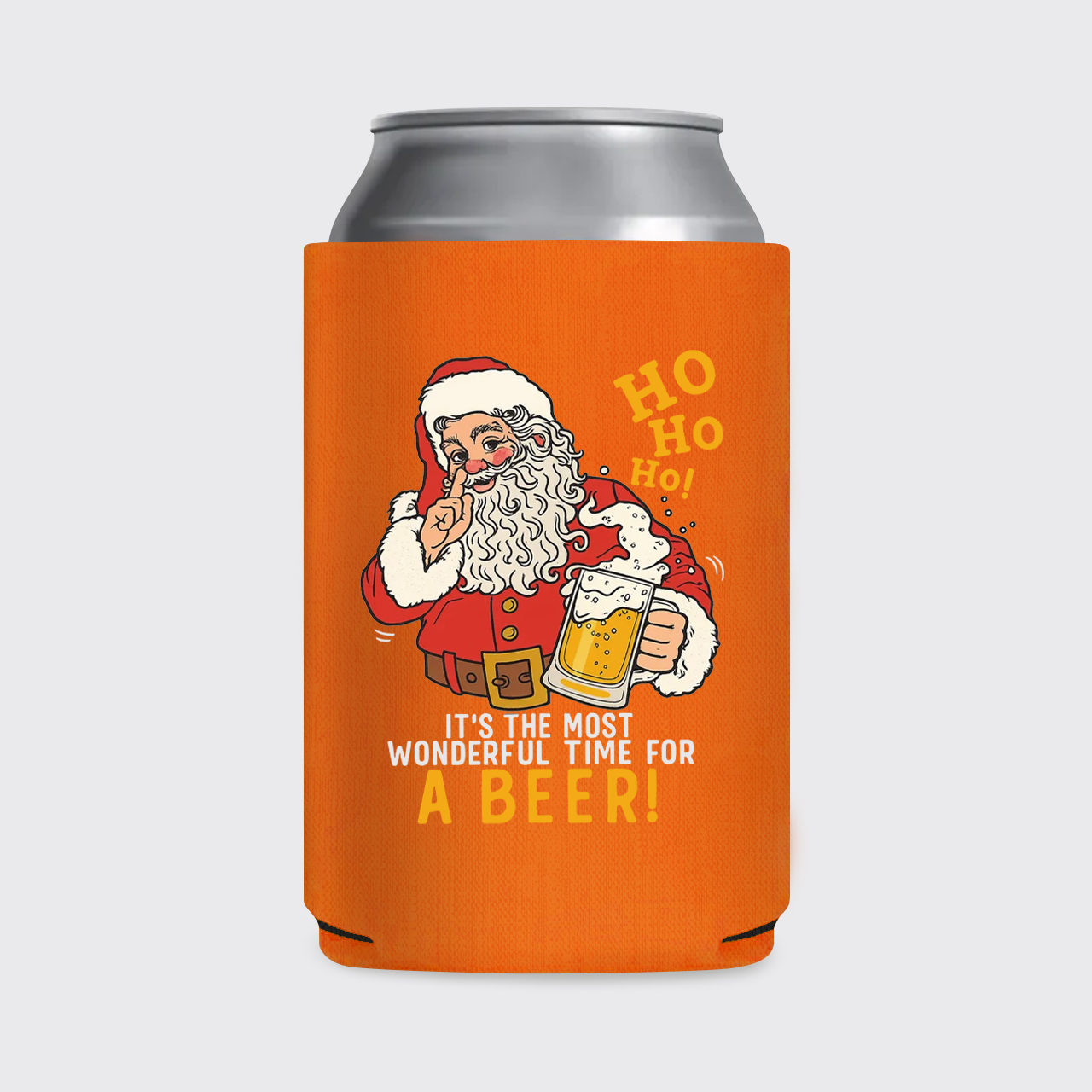 Santa Beer Christmas Koozie