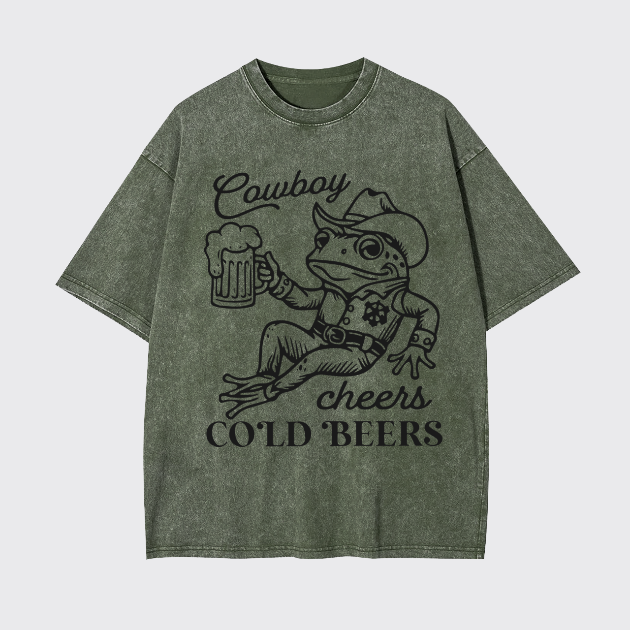 Cowboy Cheers Cold Beers Garment-dye Tees