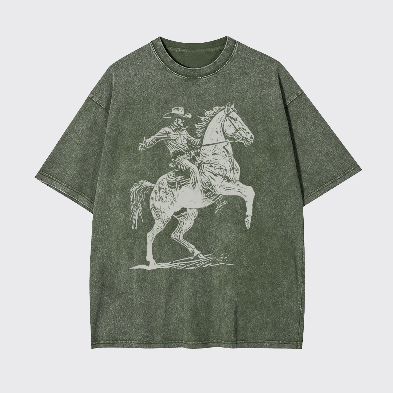 Retro Western Cowboy Rodeo Garment-dye Tees