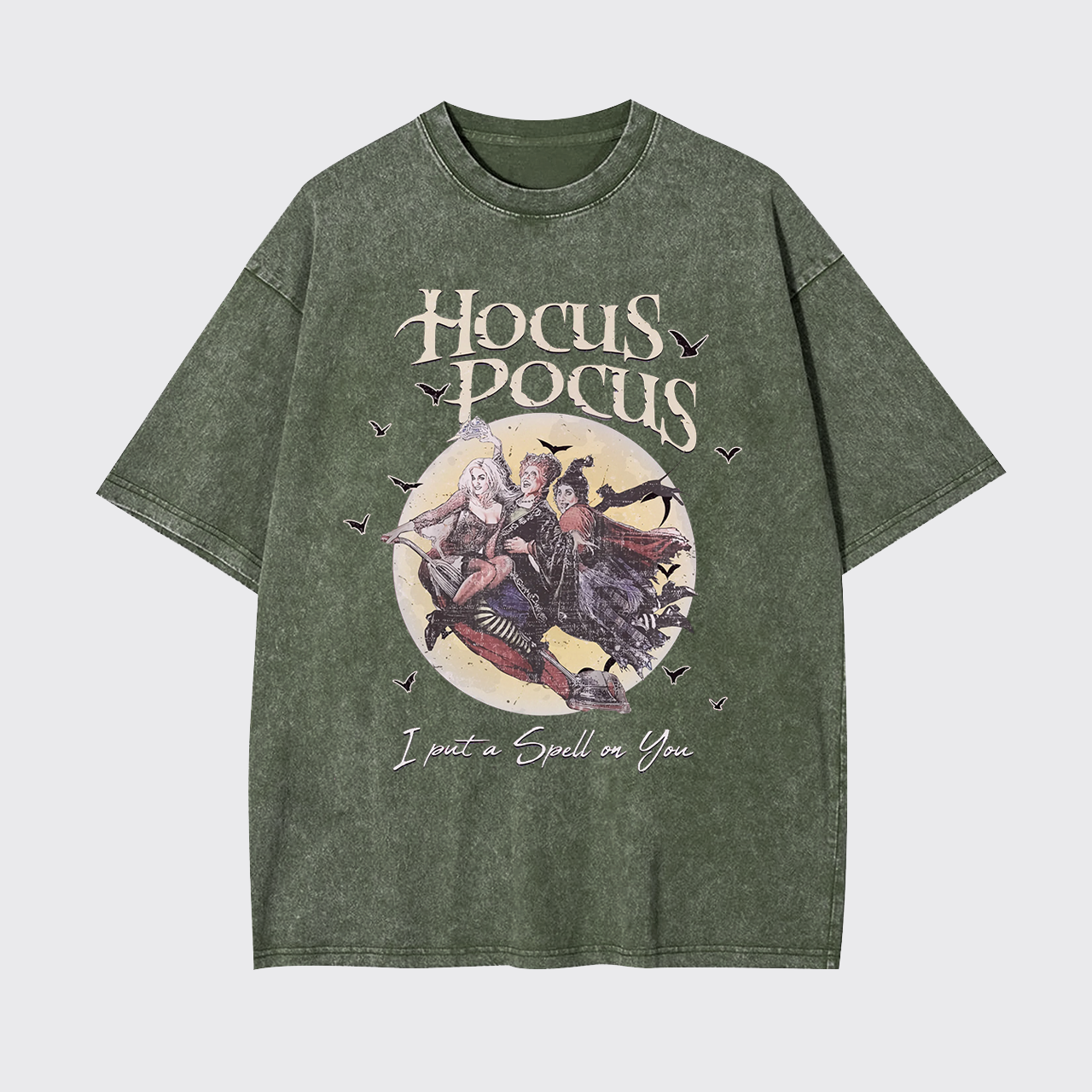 Retro Witch Halloween Garment-dye Tees