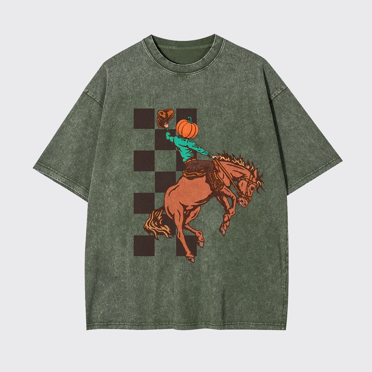 Halloween Cowboy Headless Horseman Garment-dye Tees