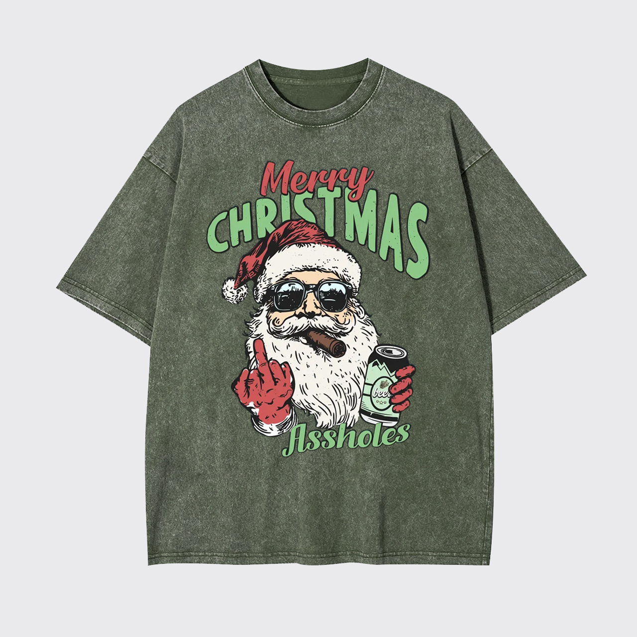 Merry Christmas Assholes Garment-dye Tees