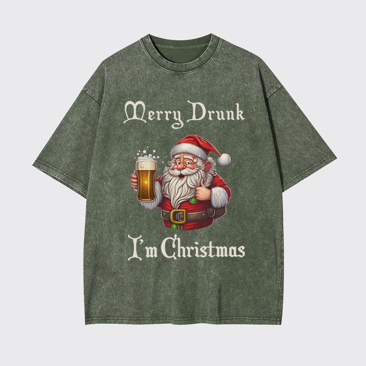 Merry Drunk I'm Christmas Garment-dye Tees