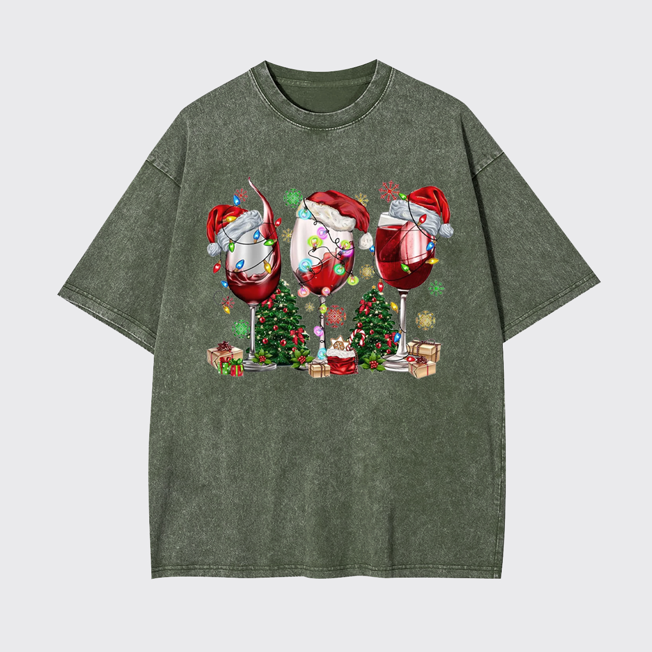 Christmas Wine Garment-dye Tees