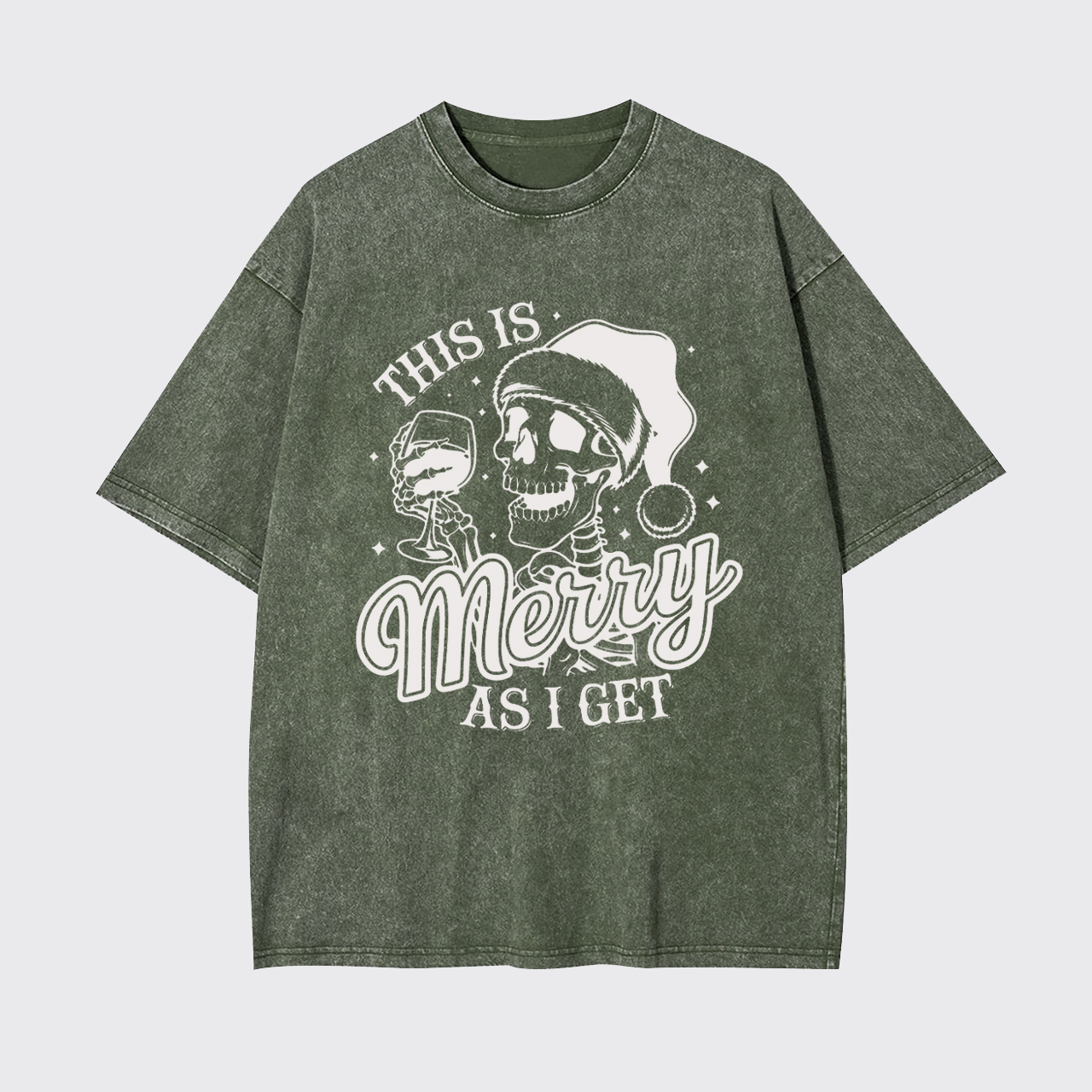 Drinking Wine This Is Merry As I Get Garment-dye Tees