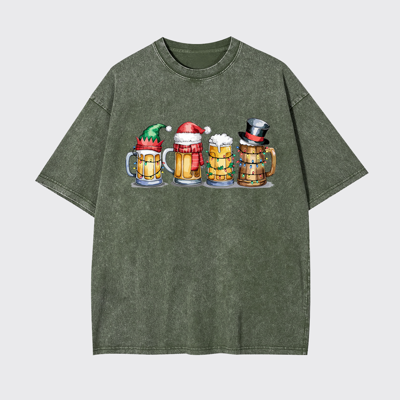 Christmas Beer Garment-dye Tees