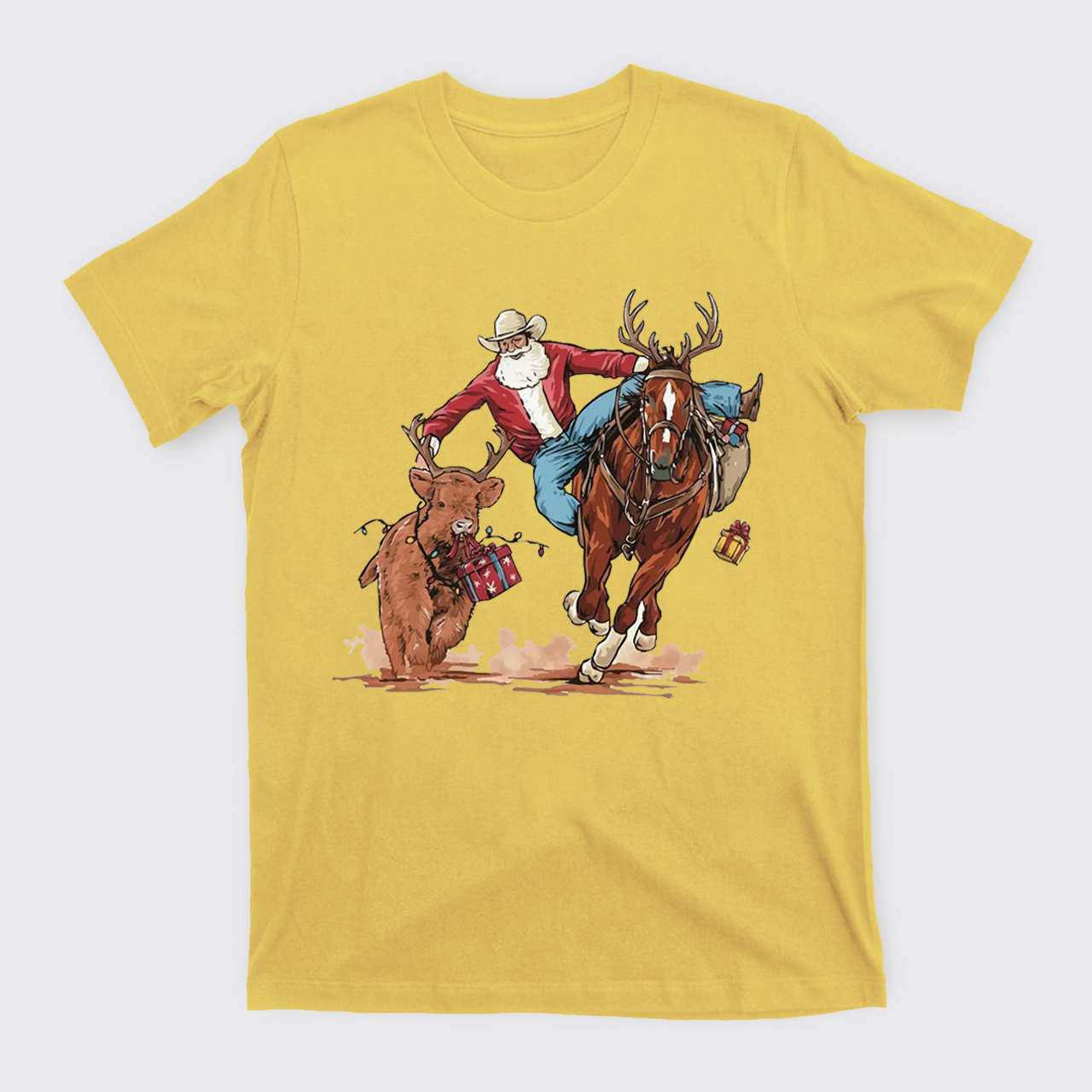 Western Cowboy Santa Christmas T-Shirts