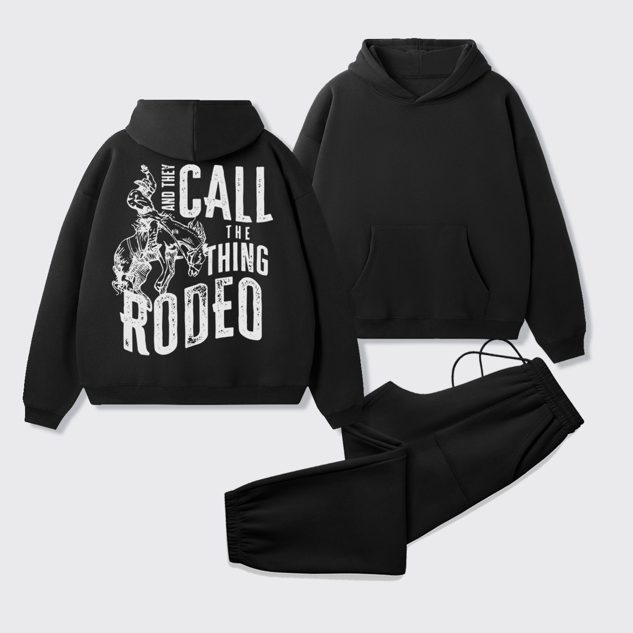 Fleece And They Call The Thing Rodeo Hoodie Set