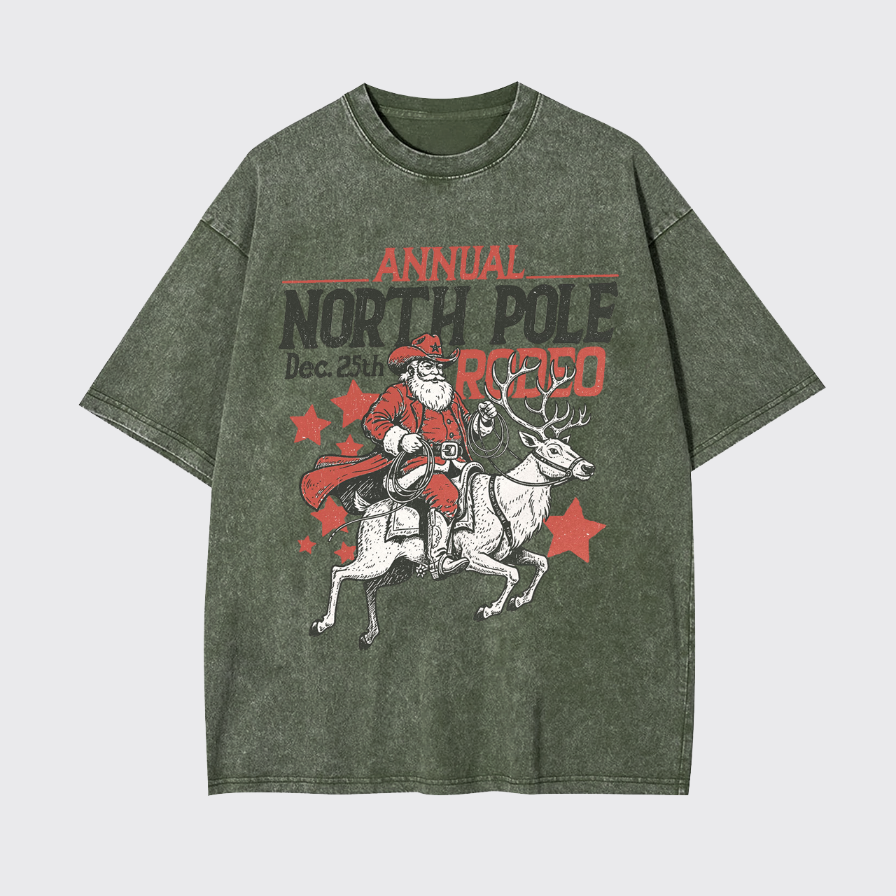Western Christmas Cowboy Santa Garment-dye Tees