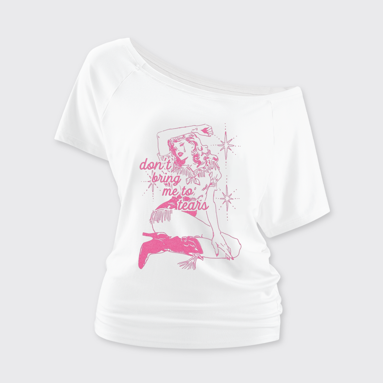 Don't Bring Me To Tears Off Shoulder Top