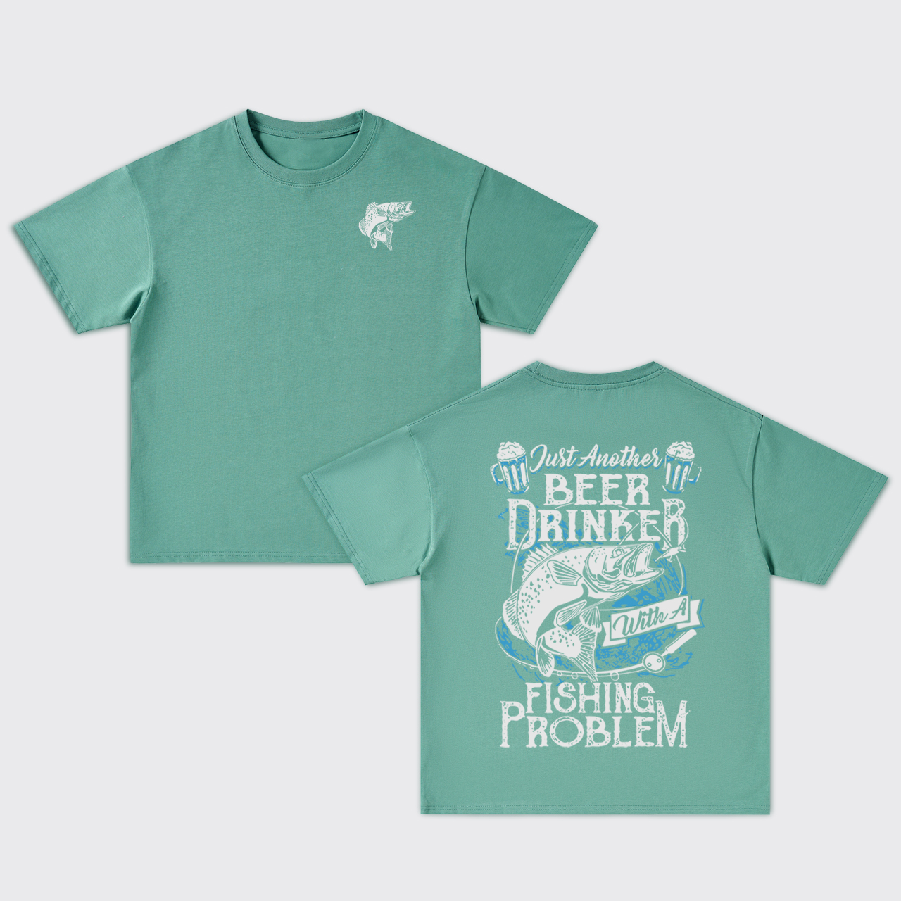 Beer Drinker with a Fishing Problem Oversize T-Shirts
