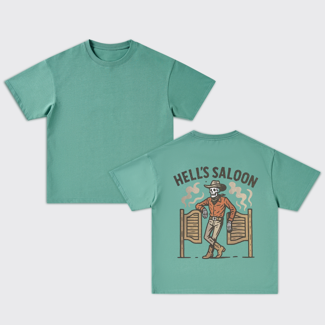 Retro Halloween Skeleton Oversize T-Shirts