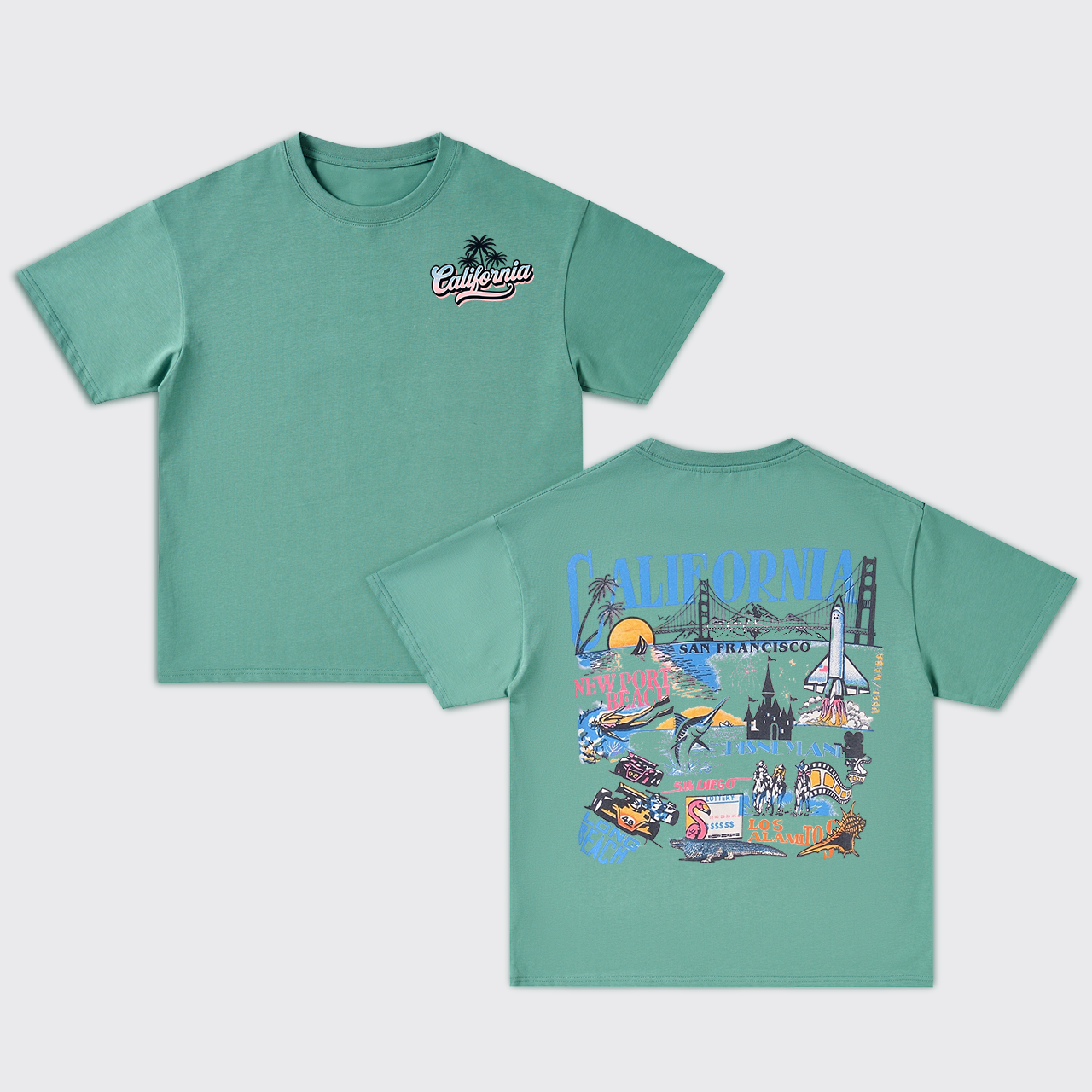 California 1990s Oversize T-Shirts