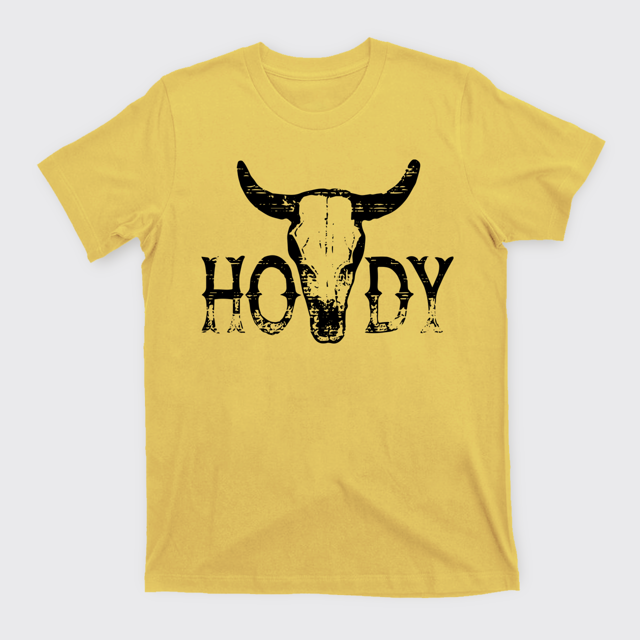 Howdy Western Bull Skull T-Shirts