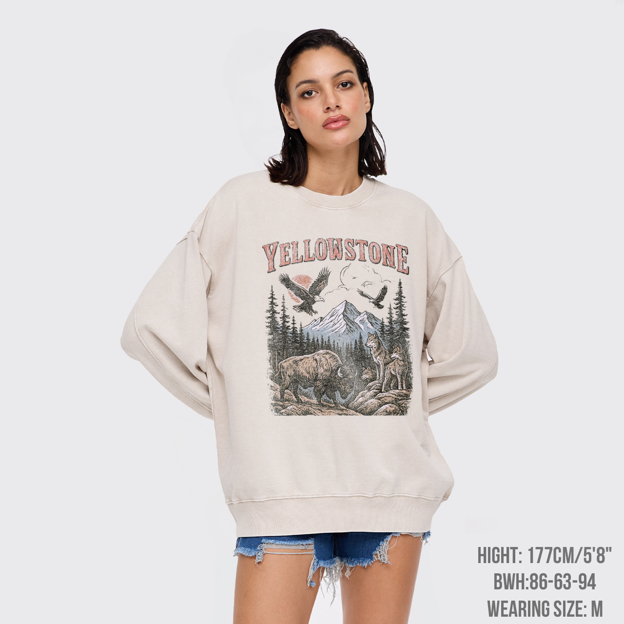 Yellowstone National Park Vintage 90s Washed Sweatshirts