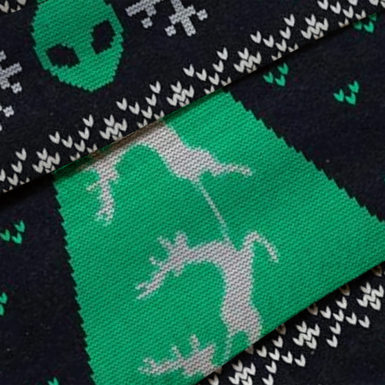 Alien Flying Saucer Ugly Knit Sweatshirt