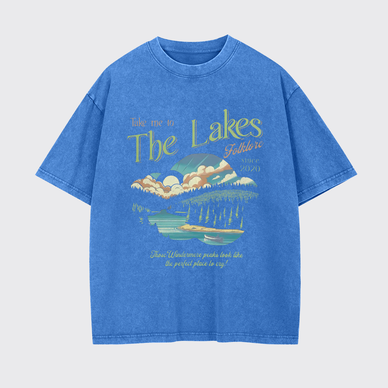 The Lakes Vintage Retro Music Garment-dye Tees