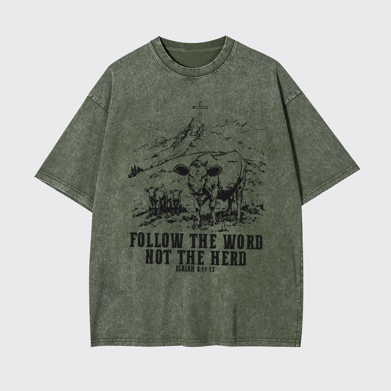Follow The Word Not The Herd Garment-dye Tees