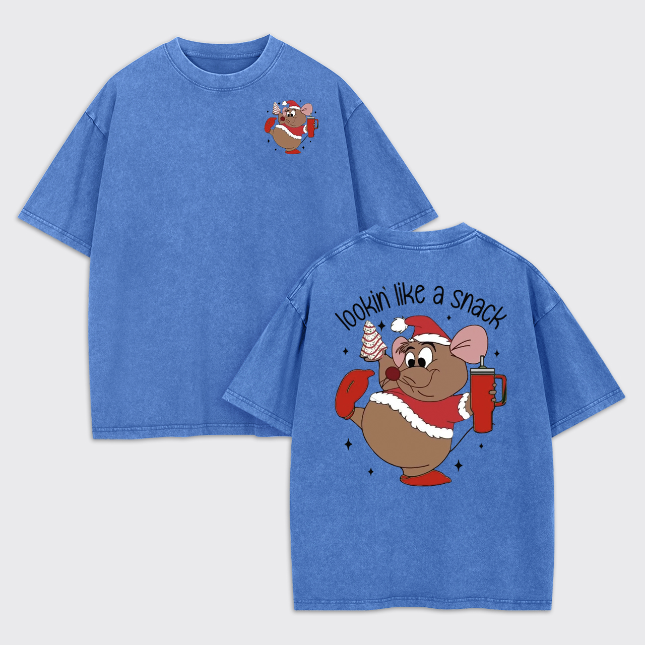 Cute Gus Looking Like A Snack Christmas Garment-dye Tees