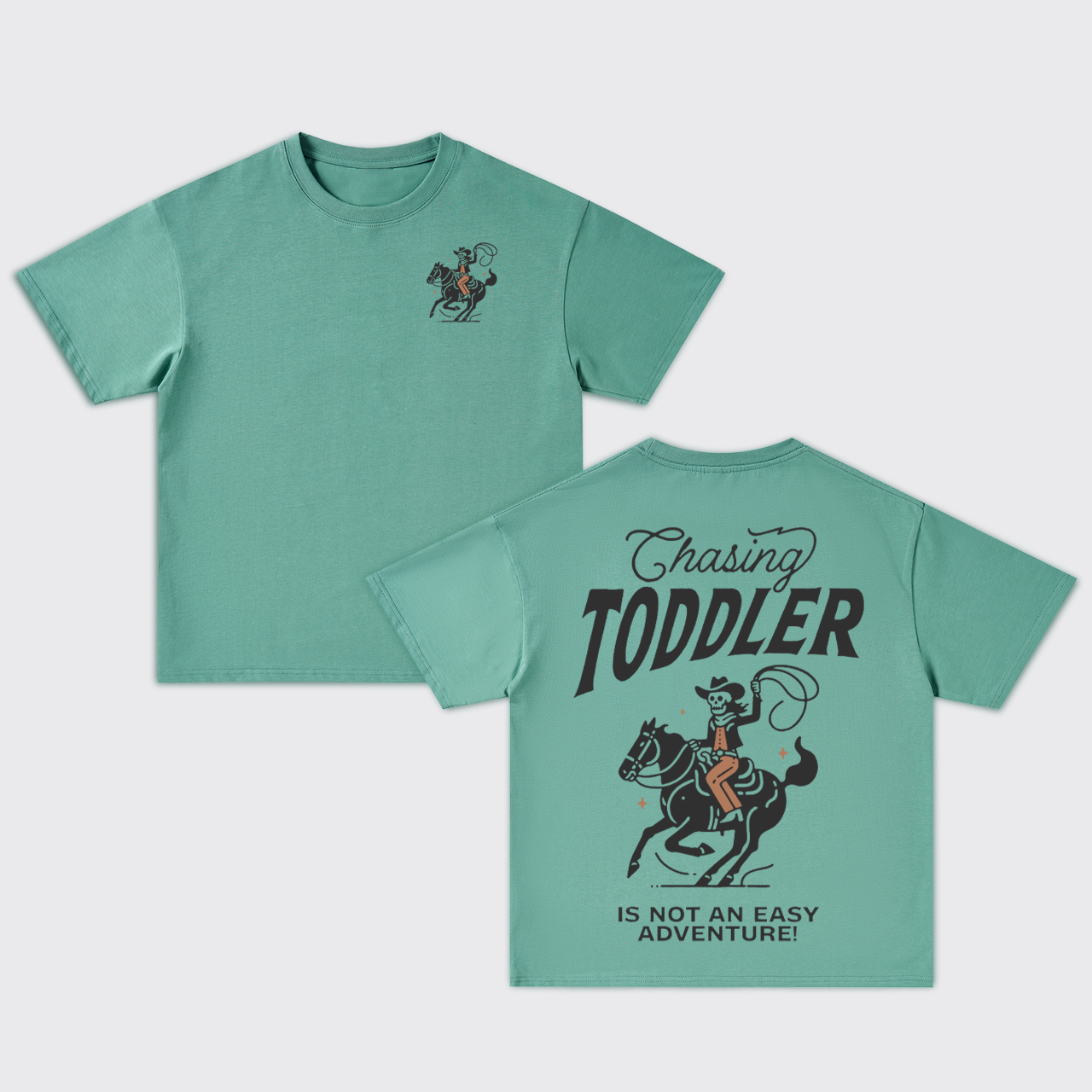 Chasing Toddler Is Not An Easy Adventure Oversize T-Shirts