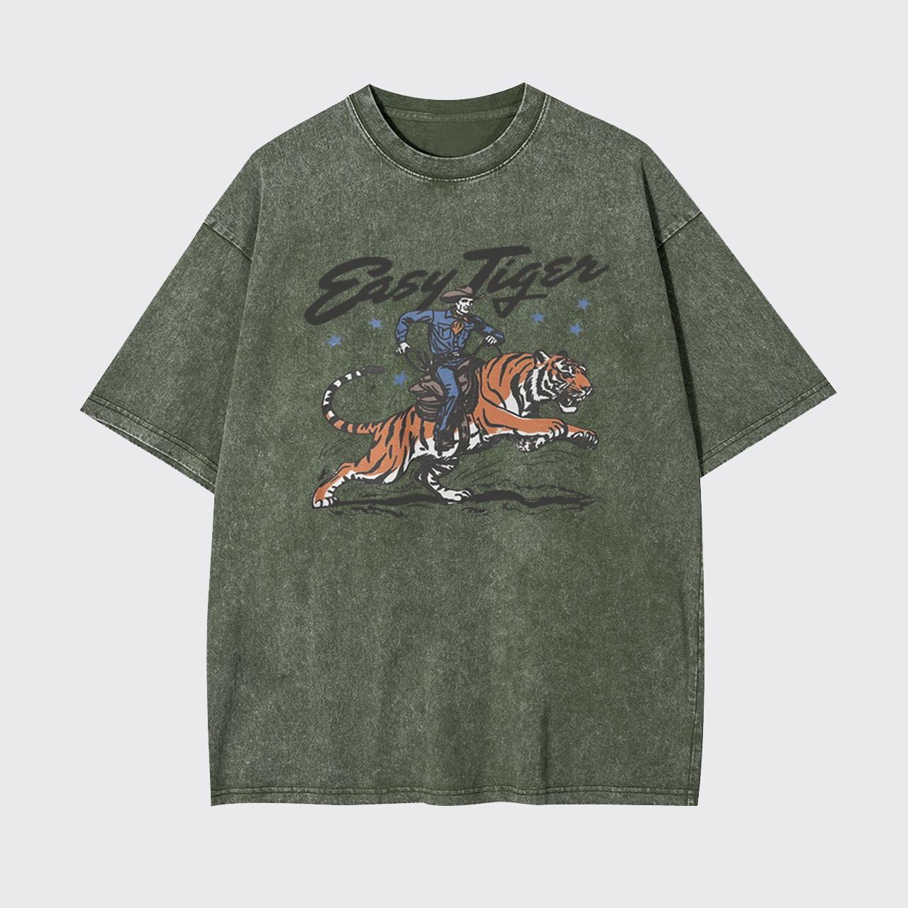 Easy Tiger Retro Cowboy Garment-dye Tees