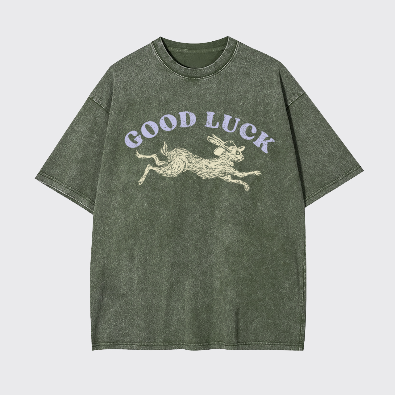Good Luck Rabbit Garment-dye Tees