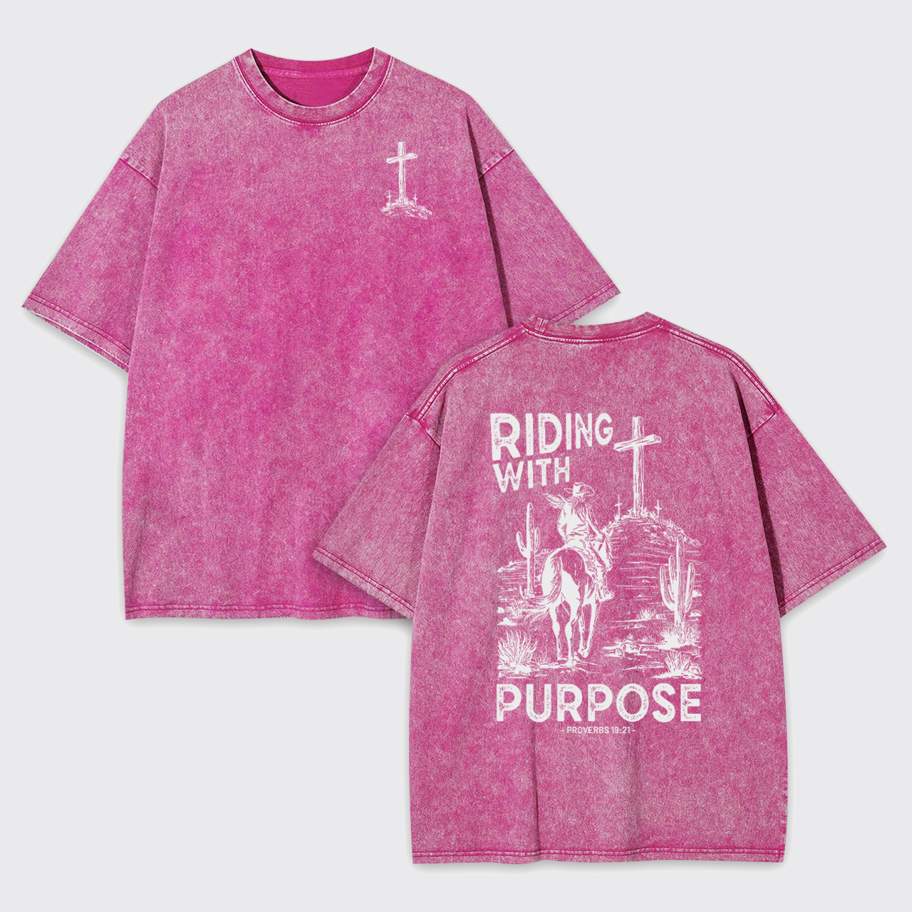 Christian Western Horse Rider Garment-dye Tees