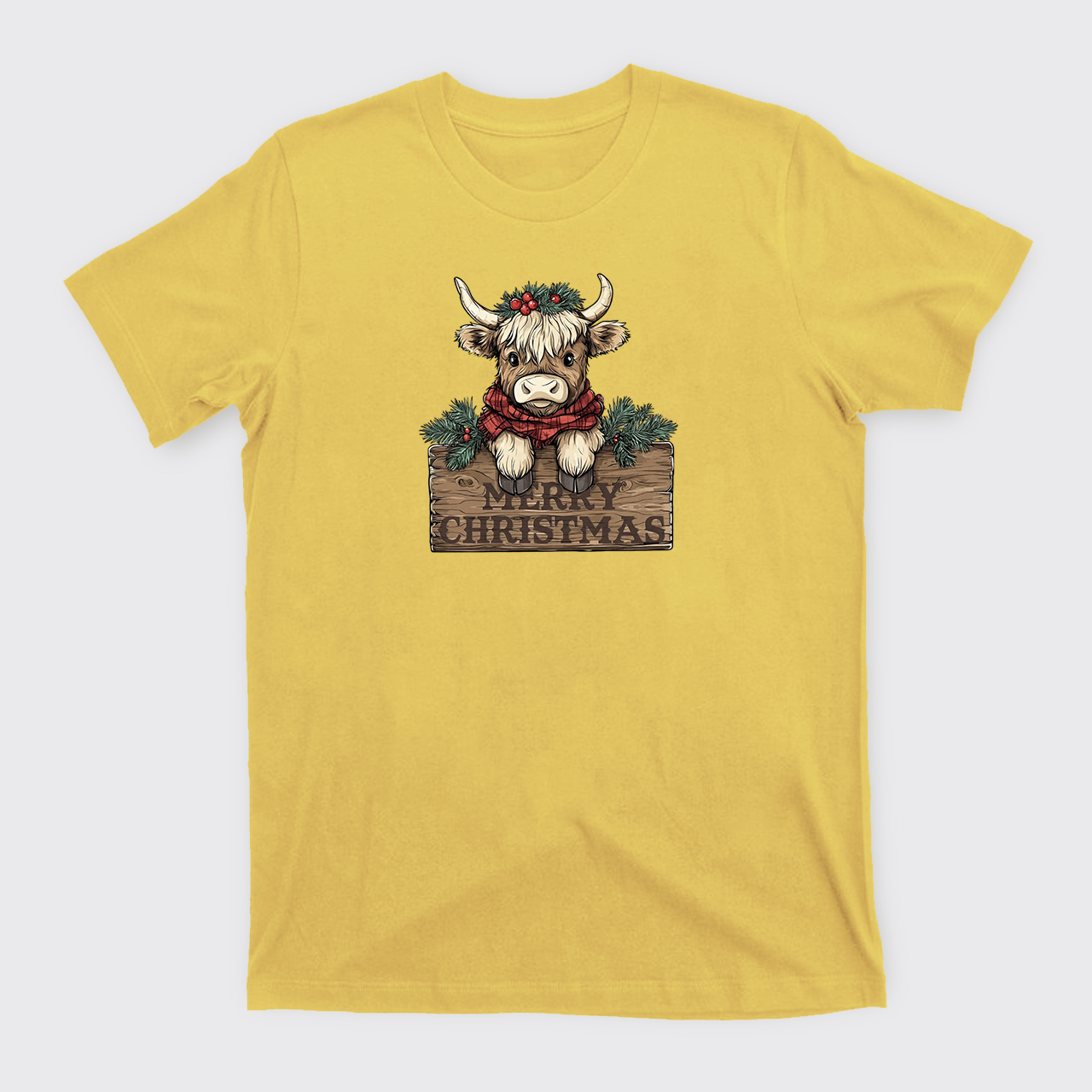 Western Cow Merry Christmas T-Shirts