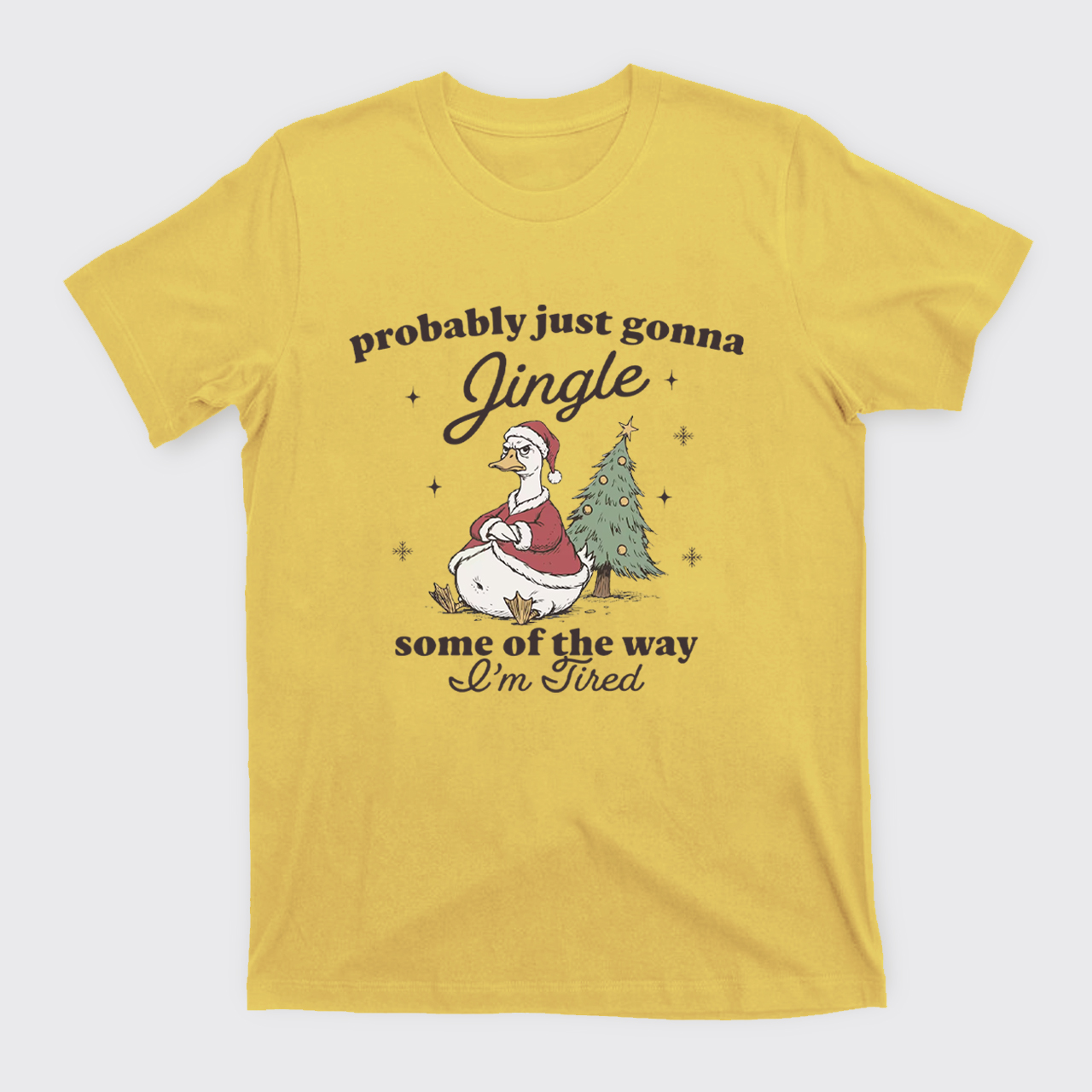 Funny Tired Christmas Goose T-Shirts
