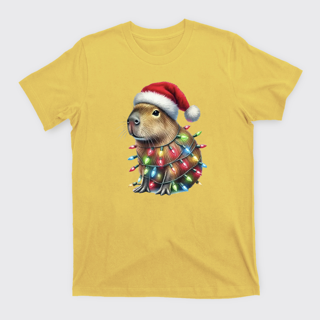 Capybara Christmas Lights T-Shirts