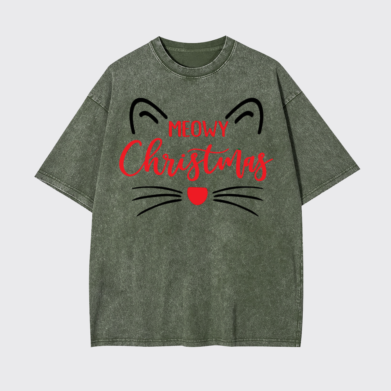 Meowy Christmas Garment-dye Tees