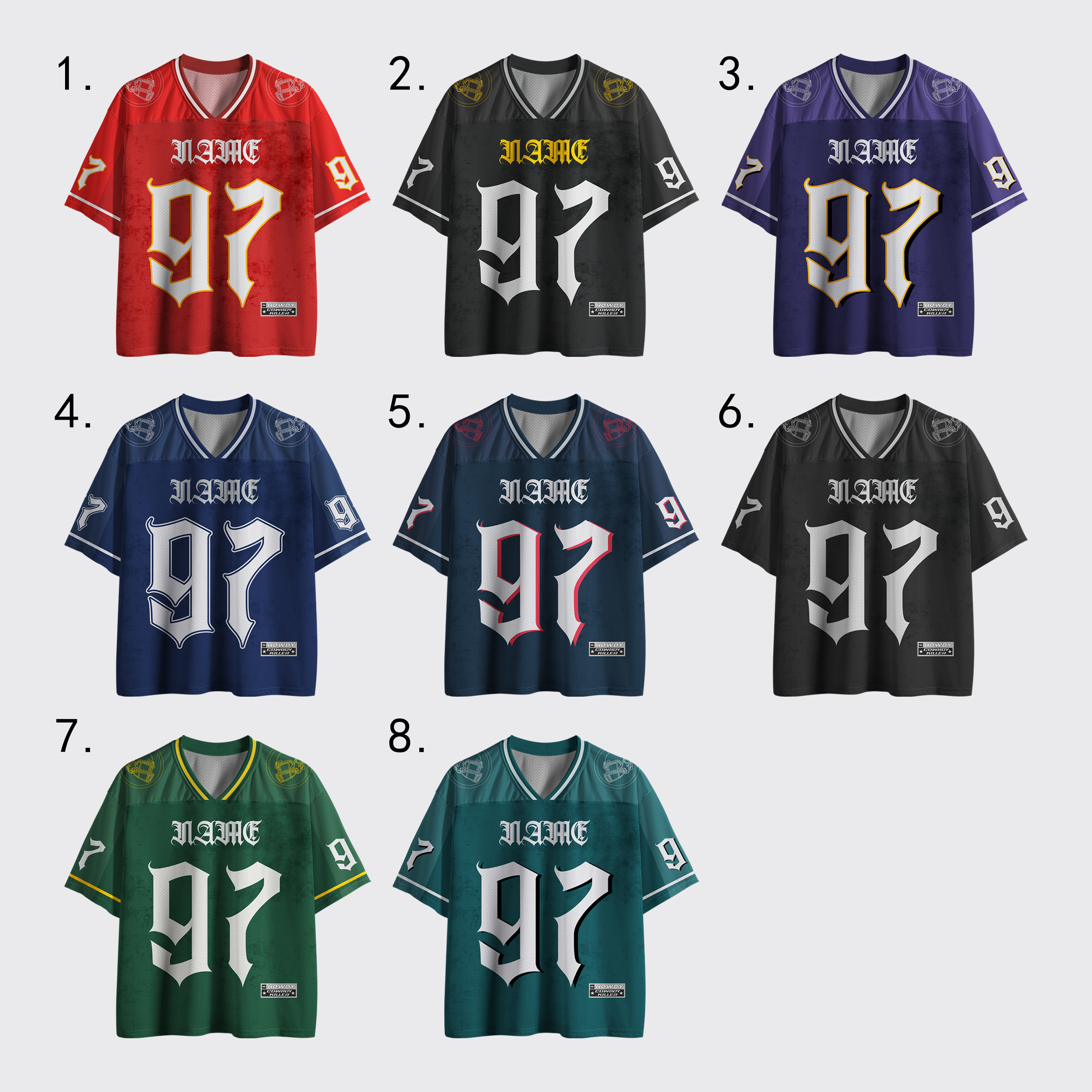 Personalized Football Mesh Jersey