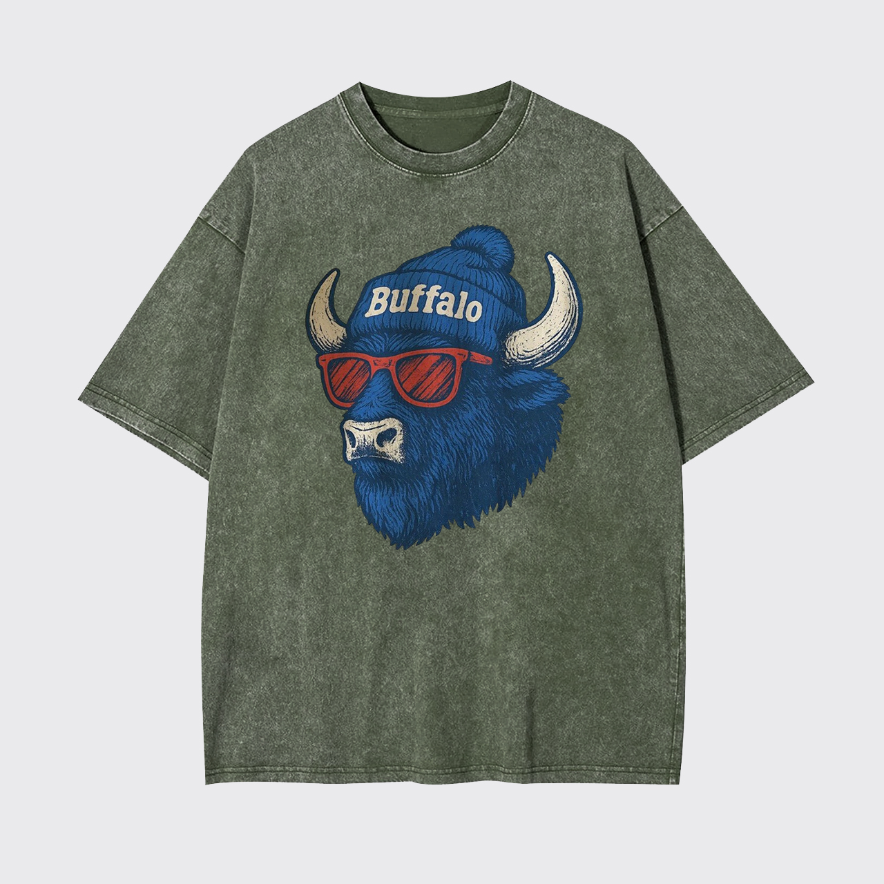 Mascot Style Football Garment-dye Tees