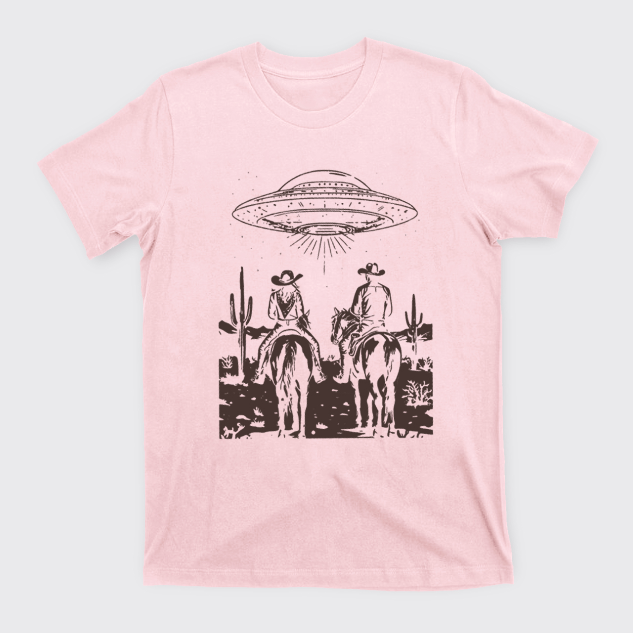 Retro Wild West Rodeo Couple T-Shirts