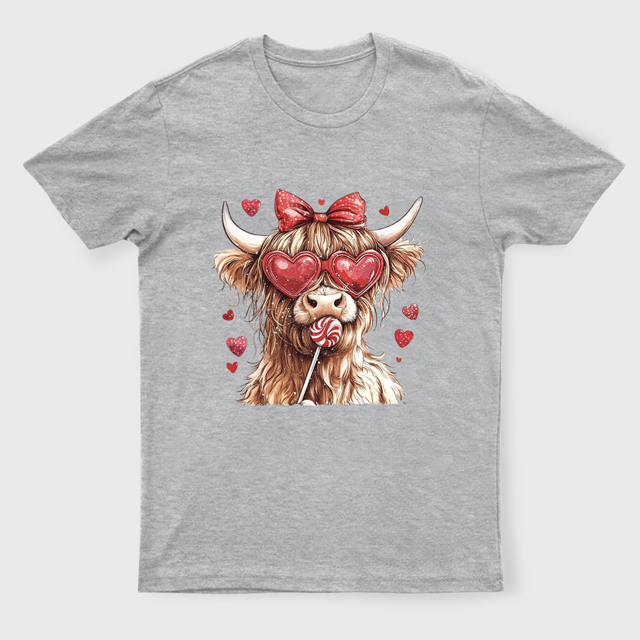 Highland Cow Valentine T-Shirts