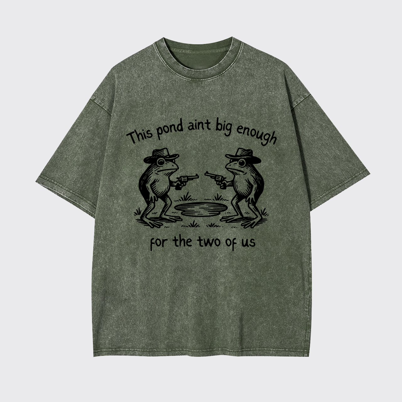 Funny Frog-This Pond Ain't Big Enough Garment-dye Tees