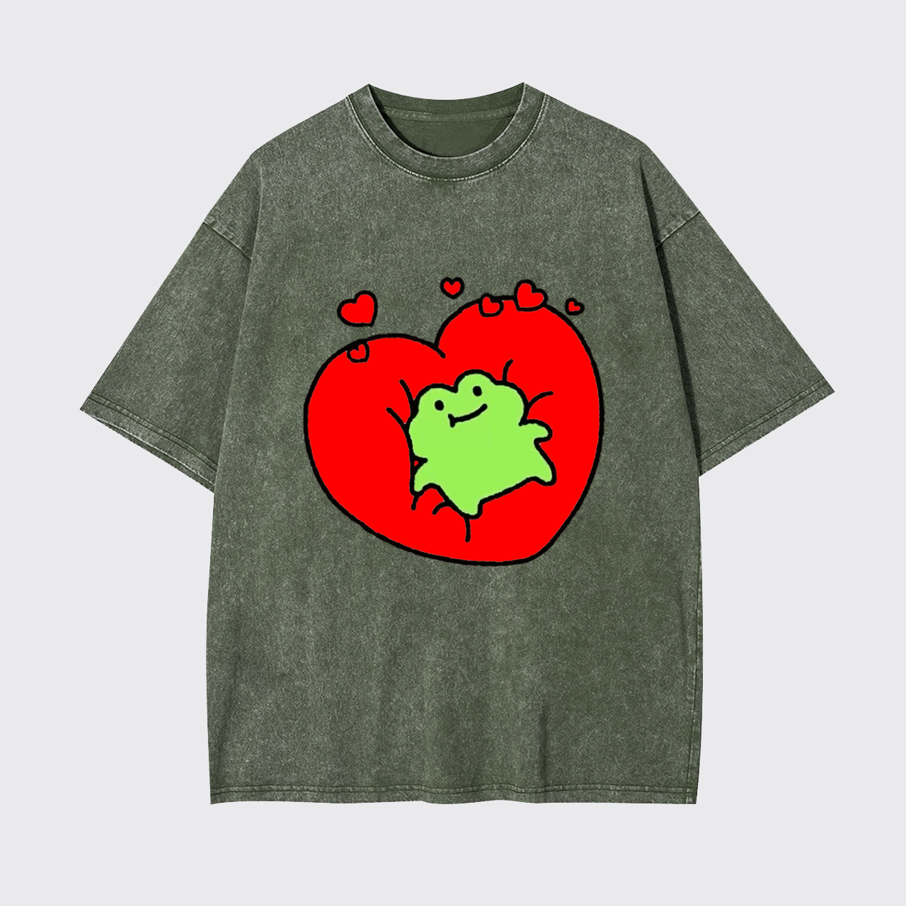Heartbeat Frog Garment-dye Tees