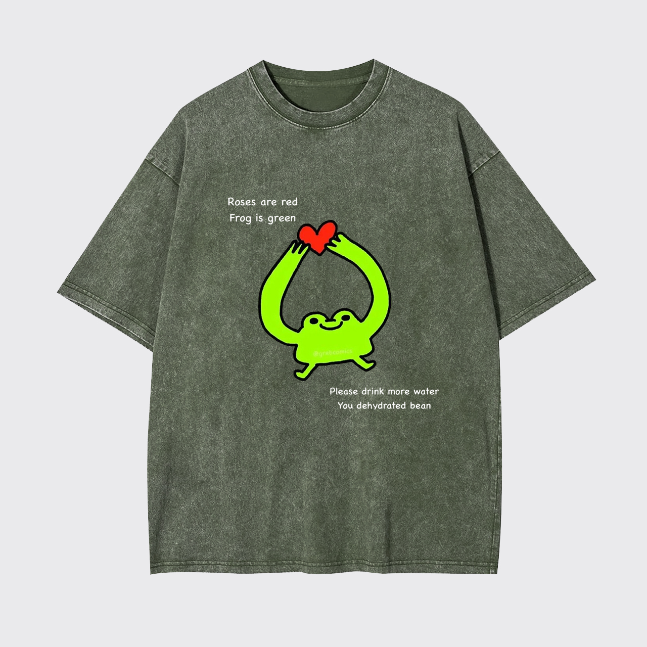 Roses Are Red Frog Is Green Garment-dye Tees