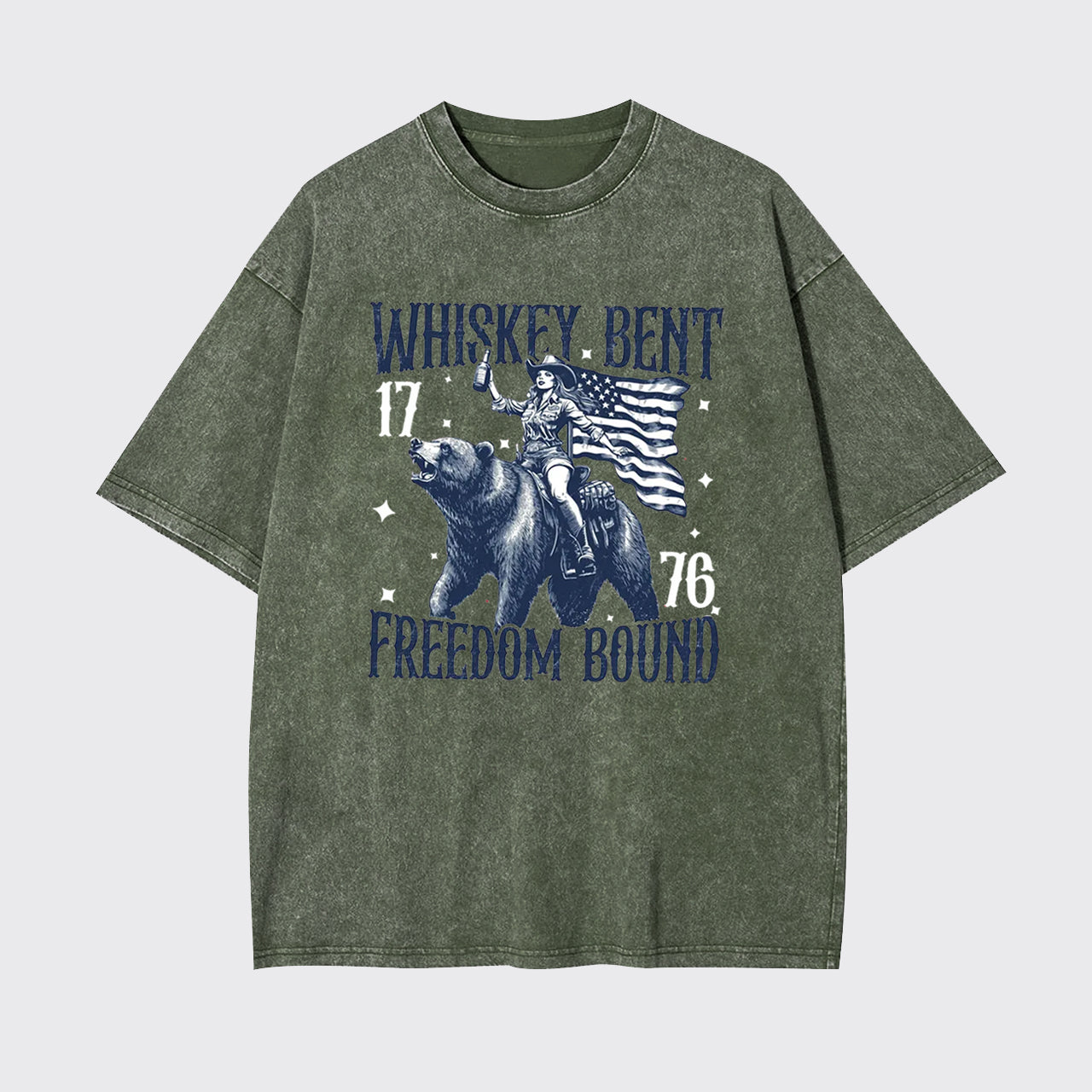 Independence Day-Whiskey Bent 1776 Garment-dye Tees