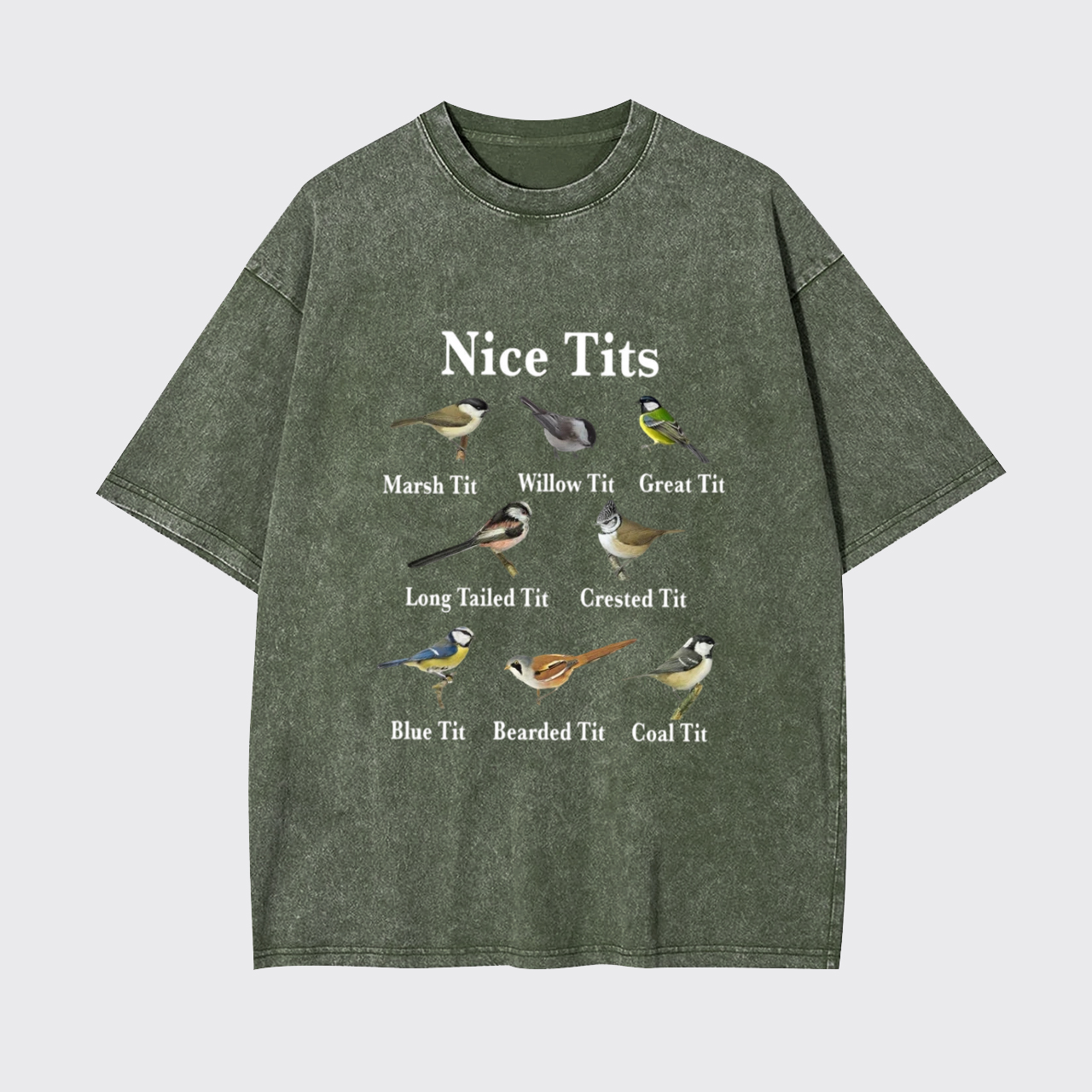 Funny Bird Tits Garment-dye Tees