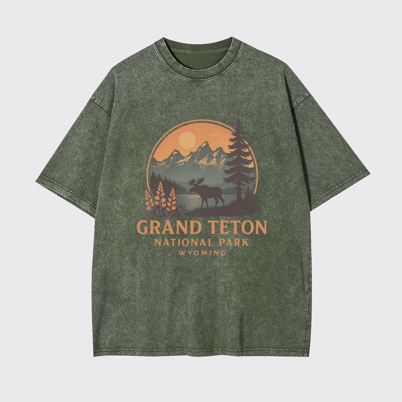 Retro Gand Teton National Park Garment-dye Tees