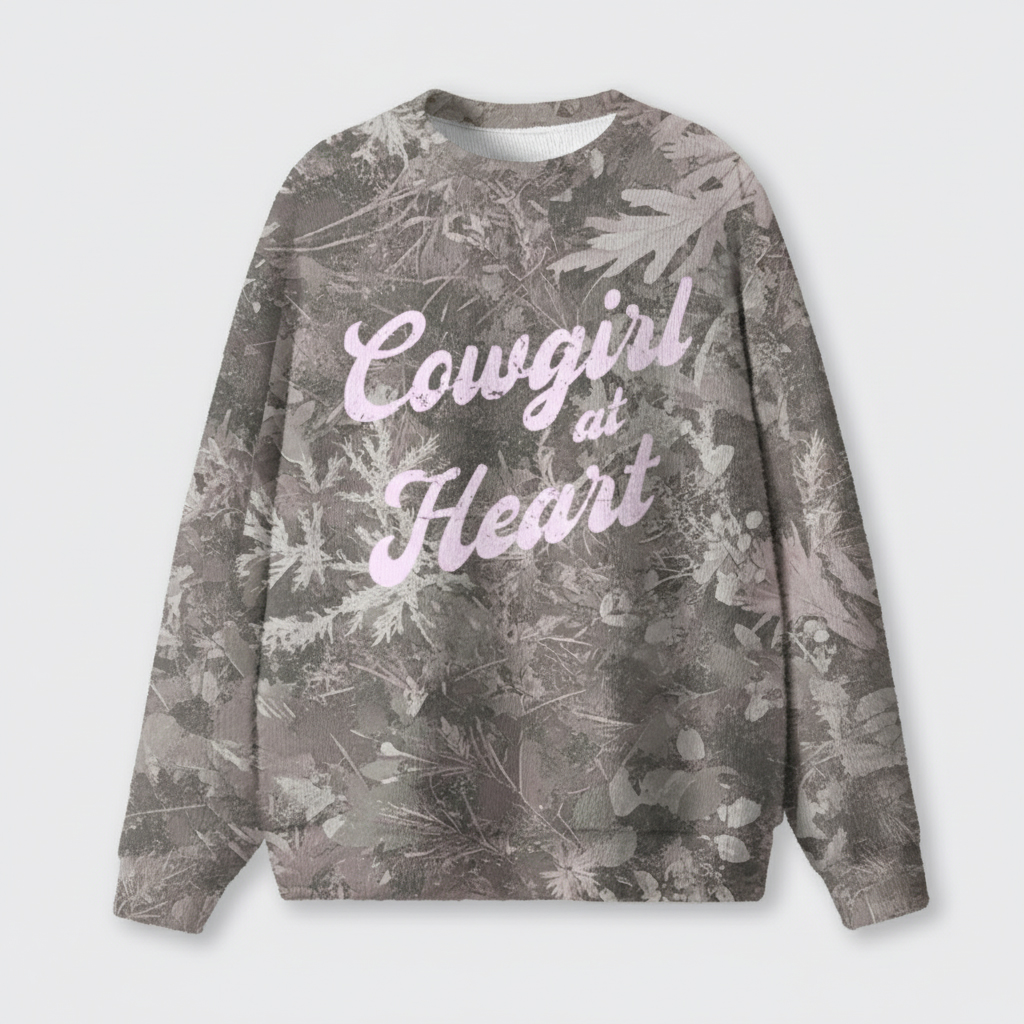 Cowgirl at Heart Camo Knit Sweatshirt
